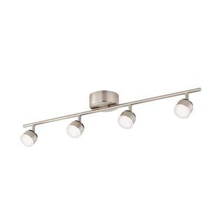 Hampton Bay  Burgate 2ft, 4Light Brushed Nickel  LED Fixed Track Lighting Kit